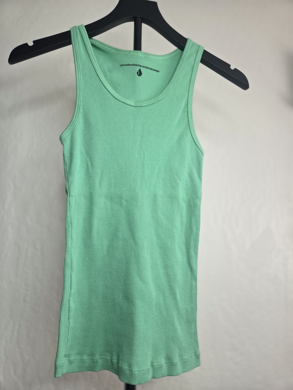 Volcom-Women's Ribbed Tank Top - Mint Green Size LARGE